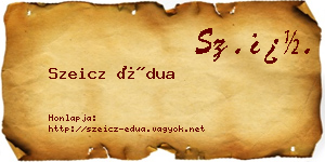 Szeicz Édua névjegykártya